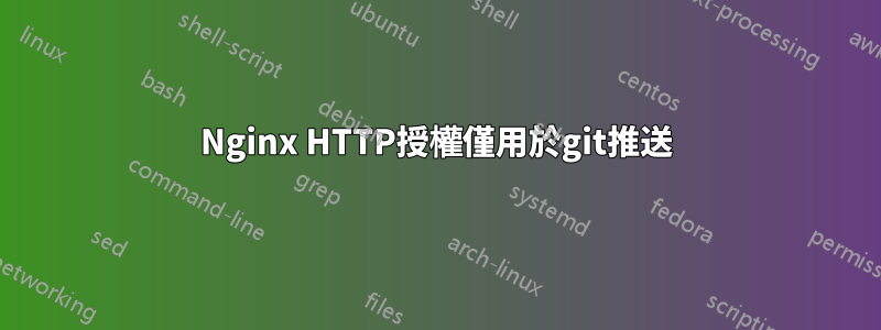 Nginx HTTP授權僅用於git推送