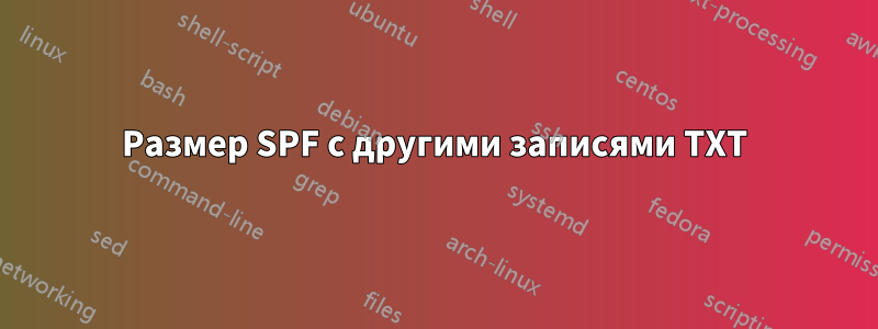 Размер SPF с другими записями TXT