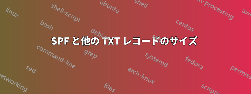 SPF と他の TXT レコードのサイズ