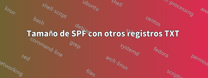 Tamaño de SPF con otros registros TXT