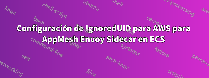 Configuración de IgnoredUID para AWS para AppMesh Envoy Sidecar en ECS