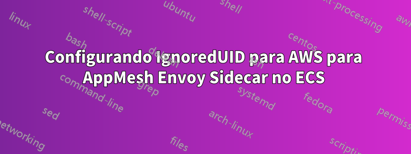 Configurando IgnoredUID para AWS para AppMesh Envoy Sidecar no ECS