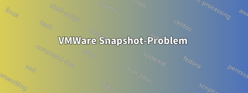 VMWare Snapshot-Problem