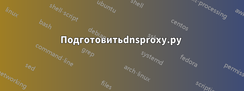 Подготовитьdnsproxy.py