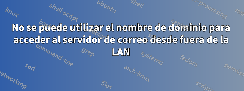 No se puede utilizar el nombre de dominio para acceder al servidor de correo desde fuera de la LAN