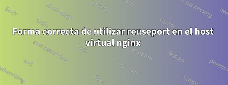 Forma correcta de utilizar reuseport en el host virtual nginx