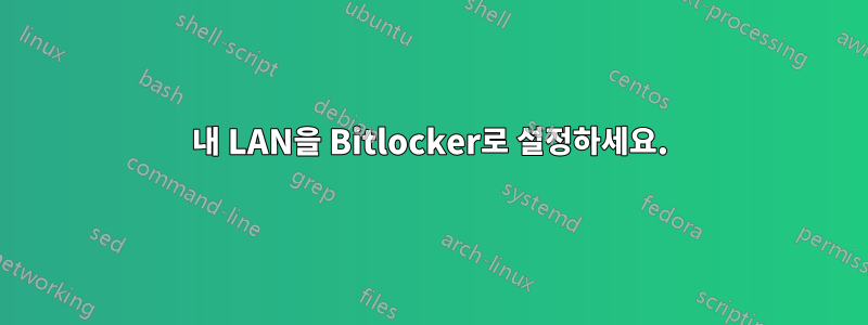 내 LAN을 Bitlocker로 설정하세요.