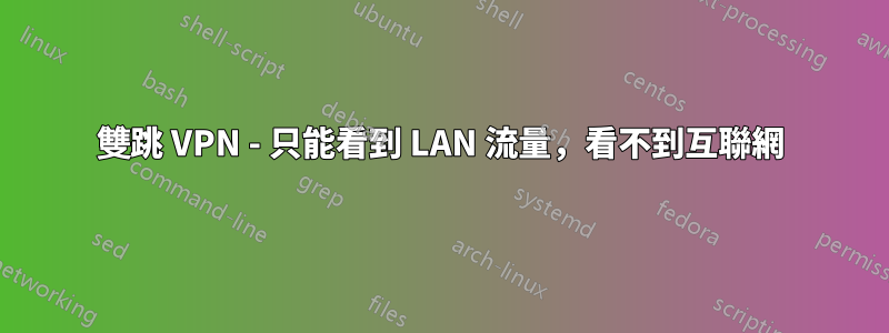 雙跳 VPN - 只能看到 LAN 流量，看不到互聯網