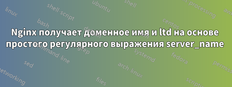 Nginx получает доменное имя и ltd на основе простого регулярного выражения server_name