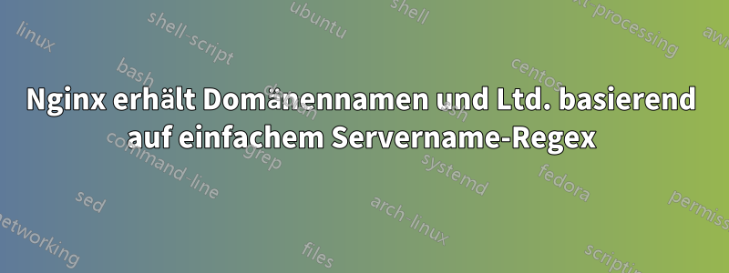 Nginx erhält Domänennamen und Ltd. basierend auf einfachem Servername-Regex