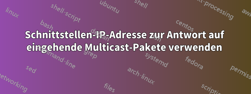 Schnittstellen-IP-Adresse zur Antwort auf eingehende Multicast-Pakete verwenden