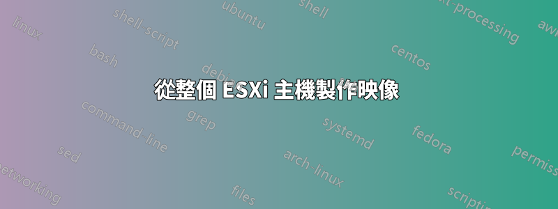 從整個 ESXi 主機製作映像