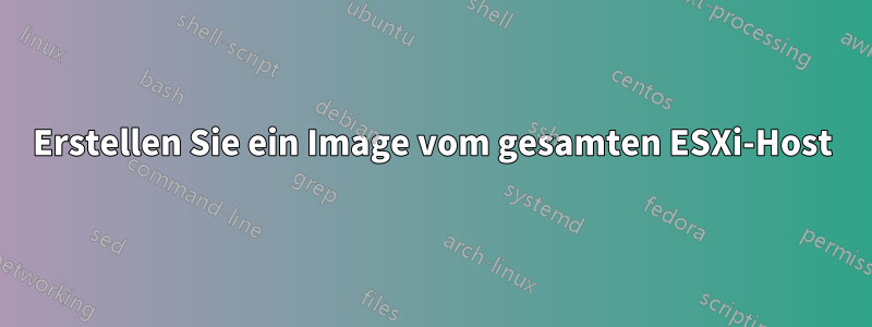 Erstellen Sie ein Image vom gesamten ESXi-Host