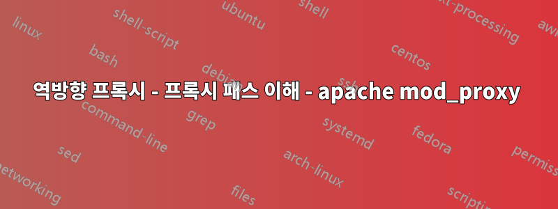 역방향 프록시 - 프록시 패스 이해 - apache mod_proxy