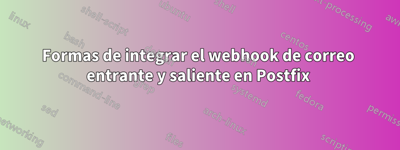 Formas de integrar el webhook de correo entrante y saliente en Postfix