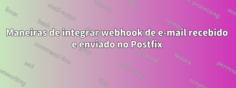 Maneiras de integrar webhook de e-mail recebido e enviado no Postfix