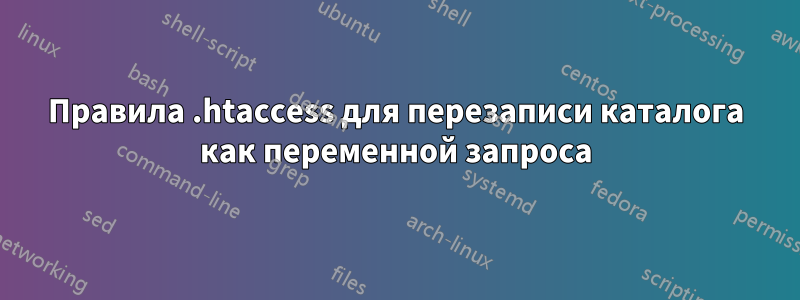 Правила .htaccess для перезаписи каталога как переменной запроса