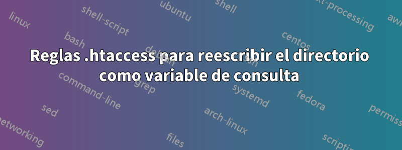 Reglas .htaccess para reescribir el directorio como variable de consulta