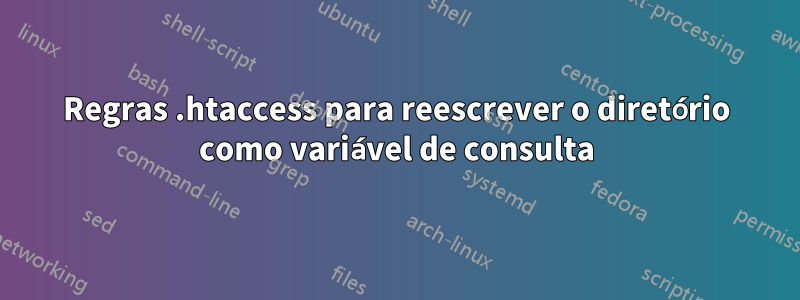 Regras .htaccess para reescrever o diretório como variável de consulta