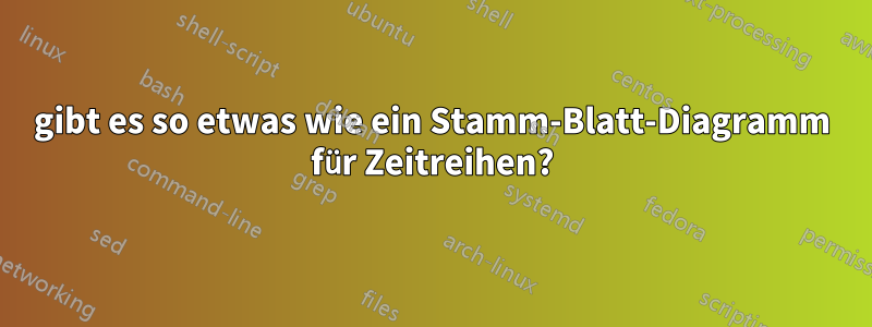 gibt es so etwas wie ein Stamm-Blatt-Diagramm für Zeitreihen?