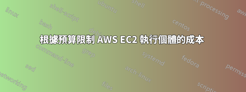 根據預算限制 AWS EC2 執行個體的成本