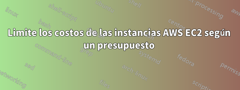 Limite los costos de las instancias AWS EC2 según un presupuesto