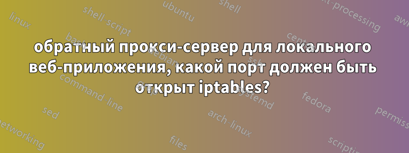 обратный прокси-сервер для локального веб-приложения, какой порт должен быть открыт iptables?