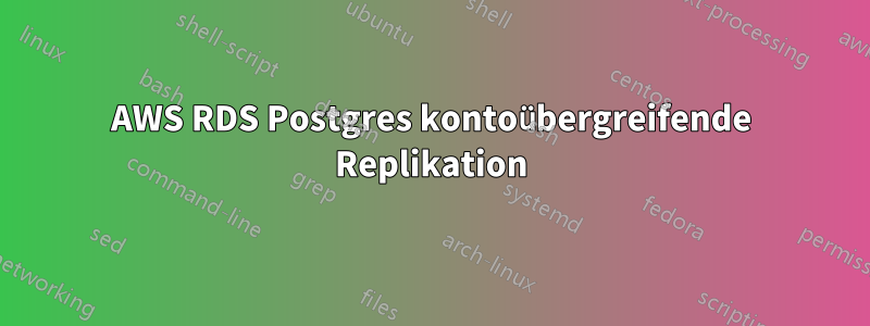 AWS RDS Postgres kontoübergreifende Replikation