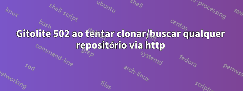 Gitolite 502 ao tentar clonar/buscar qualquer repositório via http