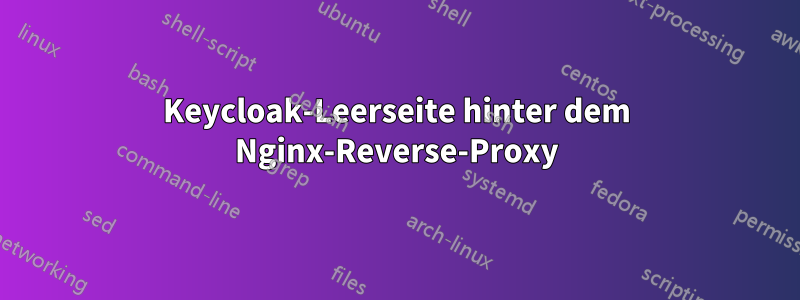 Keycloak-Leerseite hinter dem Nginx-Reverse-Proxy