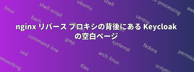 nginx リバース プロキシの背後にある Keycloak の空白ページ