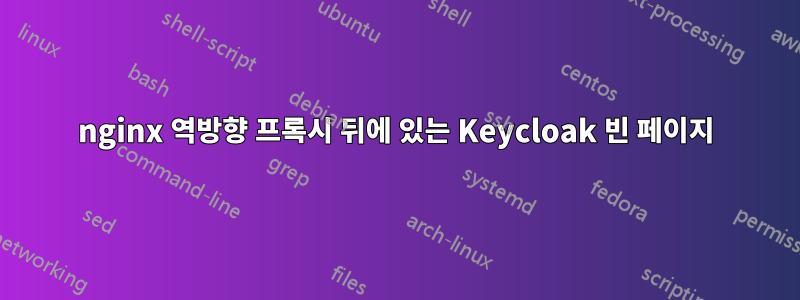 nginx 역방향 프록시 뒤에 있는 Keycloak 빈 페이지