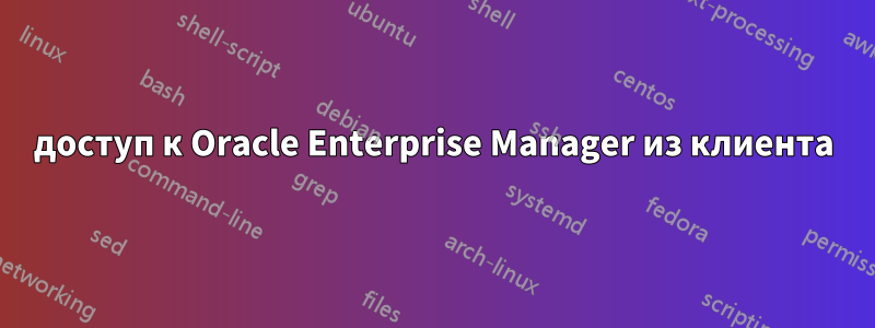 доступ к Oracle Enterprise Manager из клиента