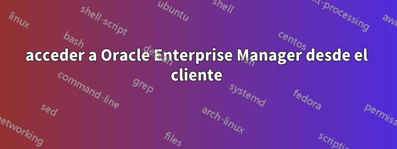 acceder a Oracle Enterprise Manager desde el cliente