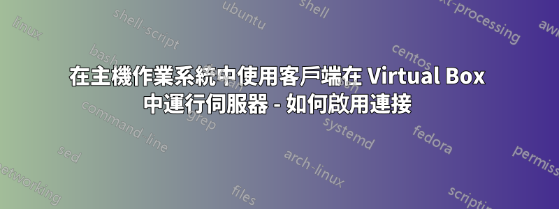 在主機作業系統中使用客戶端在 Virtual Box 中運行伺服器 - 如何啟用連接