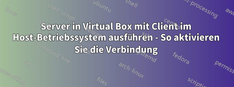 Server in Virtual Box mit Client im Host-Betriebssystem ausführen - So aktivieren Sie die Verbindung