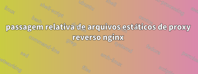 passagem relativa de arquivos estáticos de proxy reverso nginx