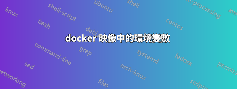 docker 映像中的環境變數