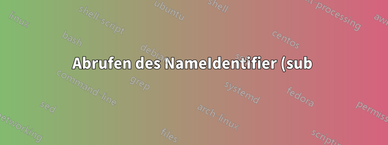 Abrufen des NameIdentifier (sub) in AD FS