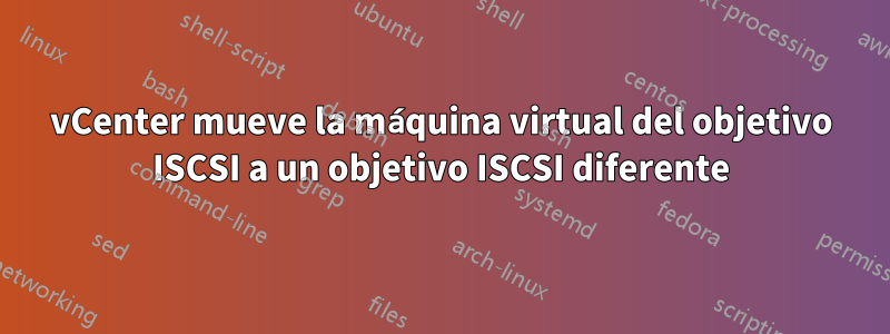 vCenter mueve la máquina virtual del objetivo ISCSI a un objetivo ISCSI diferente