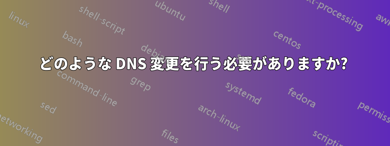 どのような DNS 変更を行う必要がありますか?