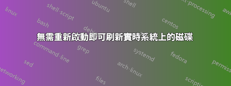 無需重新啟動即可刷新實時系統上的磁碟