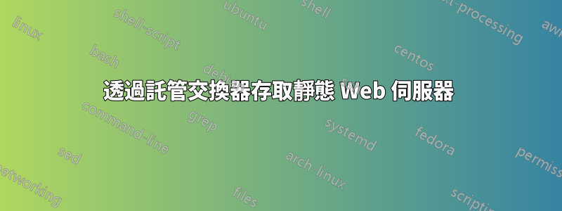 透過託管交換器存取靜態 Web 伺服器