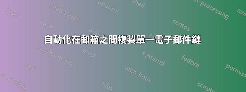 自動化在郵箱之間複製單一電子郵件鏈