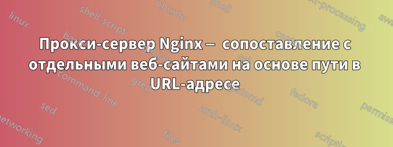 Прокси-сервер Nginx — сопоставление с отдельными веб-сайтами на основе пути в URL-адресе