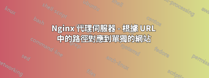 Nginx 代理伺服器 - 根據 URL 中的路徑對應到單獨的網站