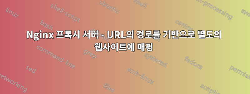 Nginx 프록시 서버 - URL의 경로를 기반으로 별도의 웹사이트에 매핑