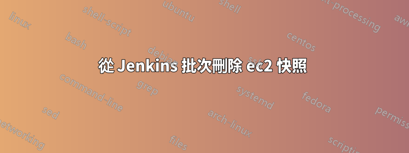 從 Jenkins 批次刪除 ec2 快照