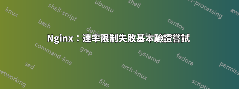 Nginx：速率限制失敗基本驗證嘗試