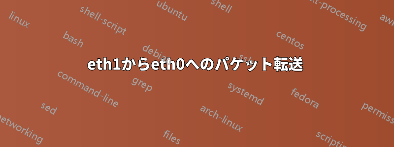 eth1からeth0へのパケット転送